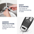 kwmobile Car Key Cover compatible with Audi 3-Button Smartkey Car Key (Keyless Go only) - Silicone Protective Cover