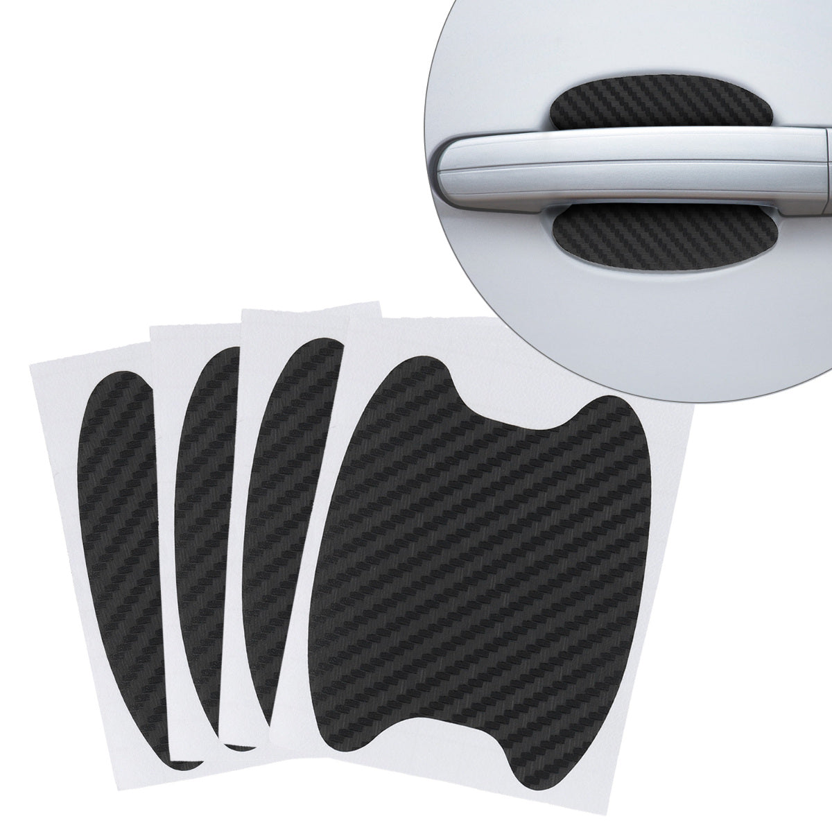 kwmobile Universal Car Door Handle Paint Protection Film Self-Adhesive Handle Recesses 6.8 x 8.5 cm