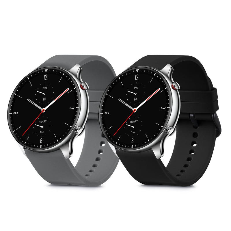 kwmobile Watch Strap for Huami Amazfit GTR (47mm) / GTR 2 / GTR 2e / GTR3 / GTR 3 Pro Strap Fitness Tracker Band Set Replacement Strap Smartwatch