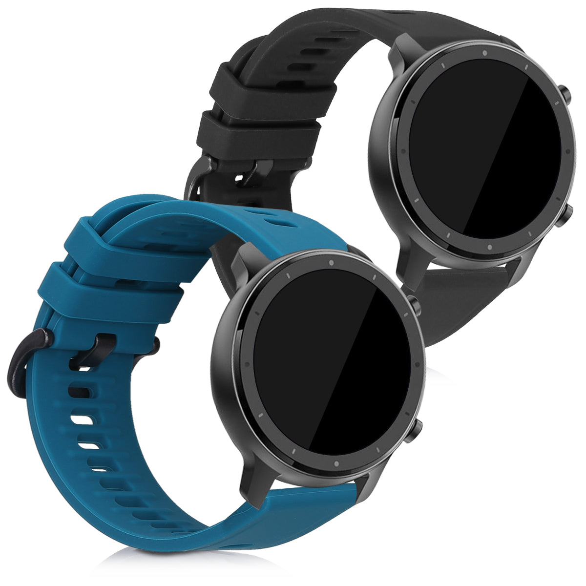 kwmobile Watch Strap for Huami Amazfit GTR (47mm) / GTR 2 / GTR 2e / GTR3 / GTR 3 Pro Strap Fitness Tracker Band Set Replacement Strap Smartwatch