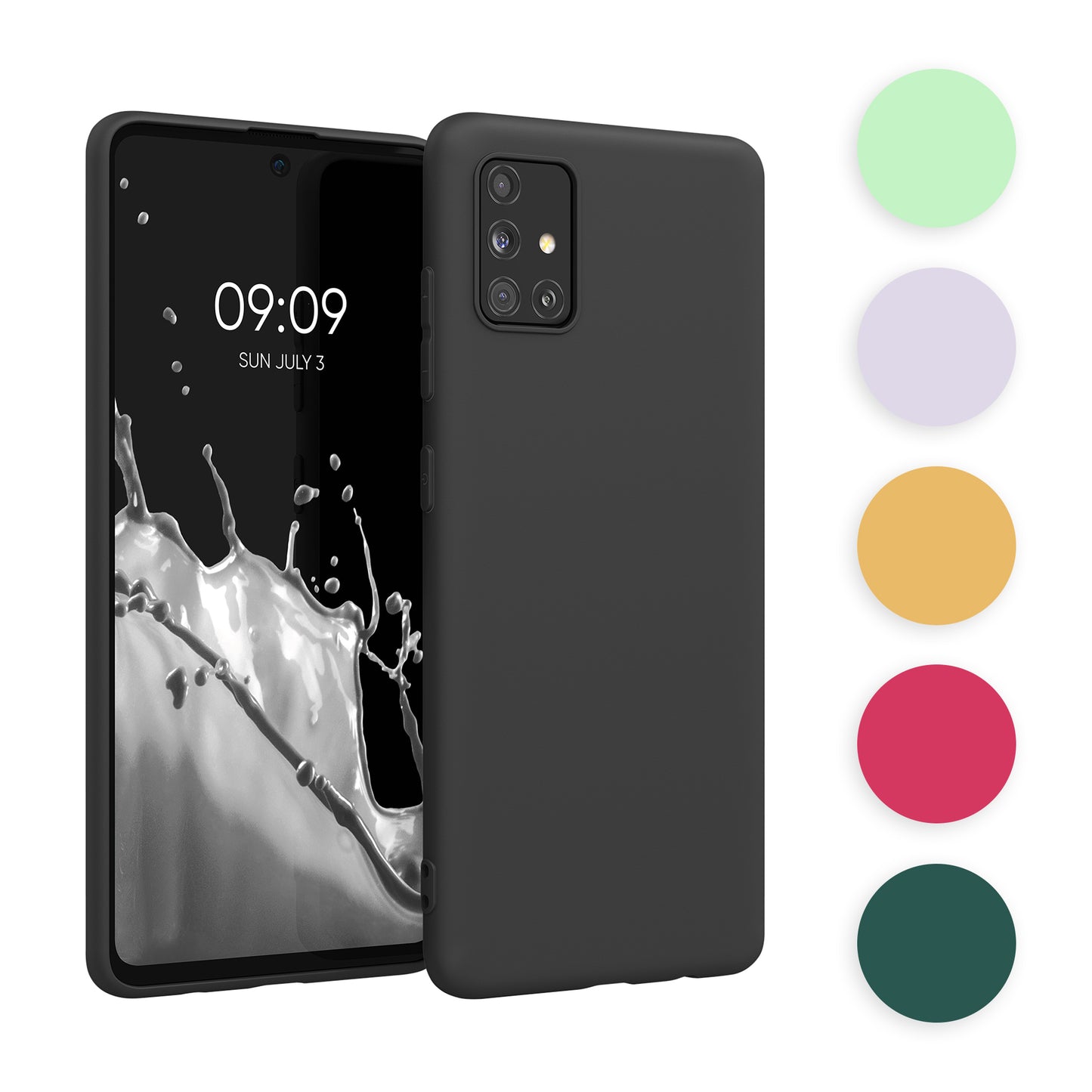 kwmobile Hülle kompatibel mit Samsung Galaxy A51 Hülle - weiches TPU Silikon Case - Cover geeignet für kabelloses Laden - Nude Lilac Nude Lilac  