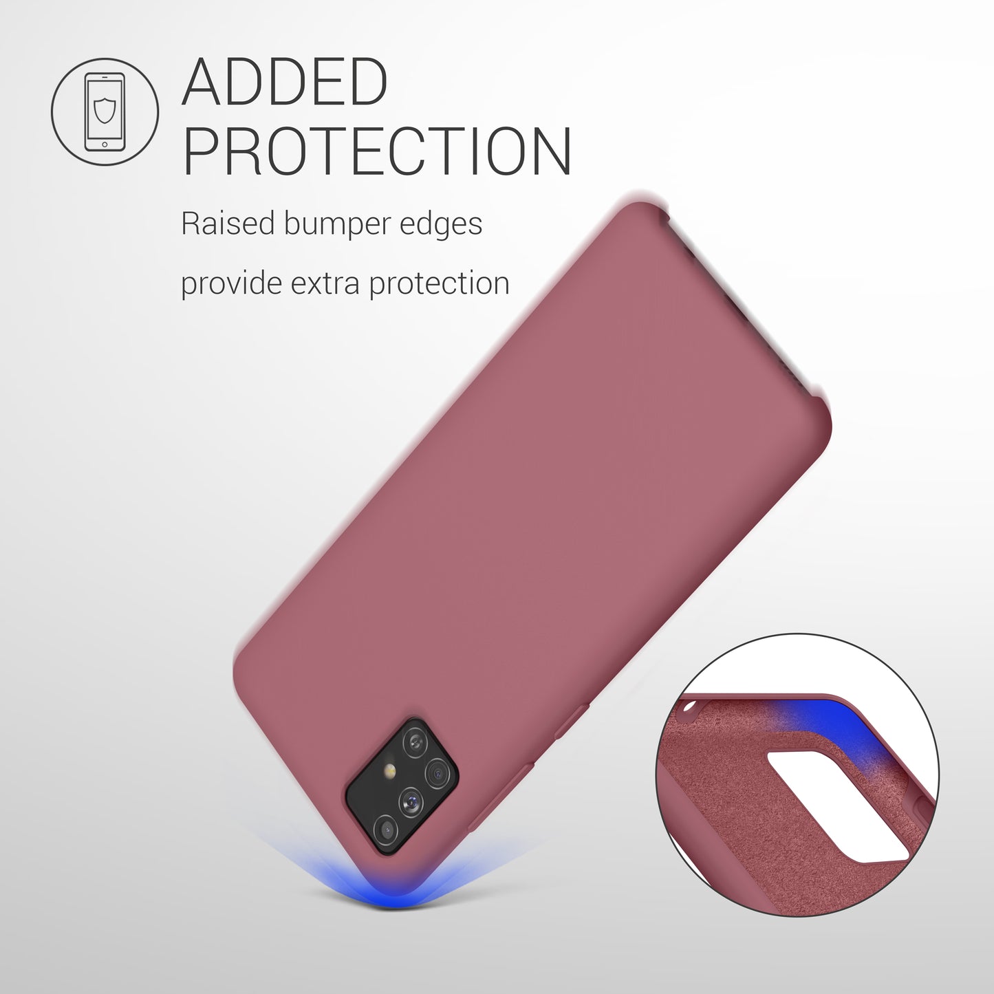 kwmobile Phone Case for Samsung Galaxy A51 - Silicone Case - Wireless Charging - Protective Cover
