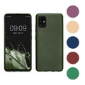 kwmobile Case kompatibel mit Samsung Galaxy A51 Hülle - Schutzhülle aus Silikon metallisch schimmernd - Handyhülle Metallic Tannengrün Metallic Tannengrün  