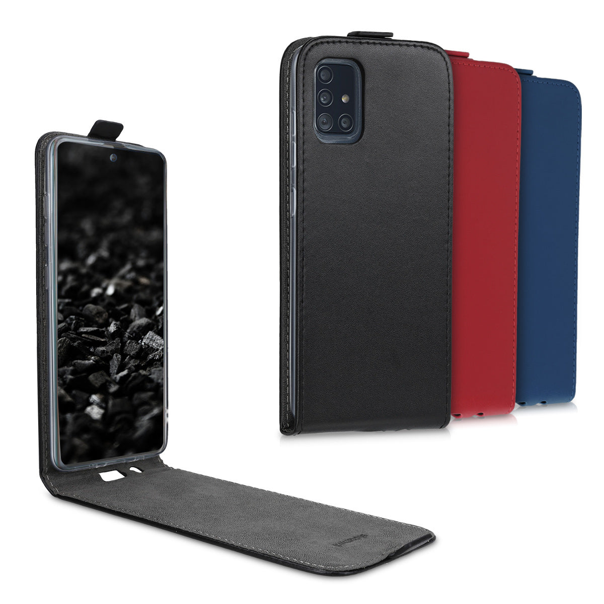 kwmobile Protective Case Compatible with Samsung Galaxy A51 - Flip Case Phone Cover