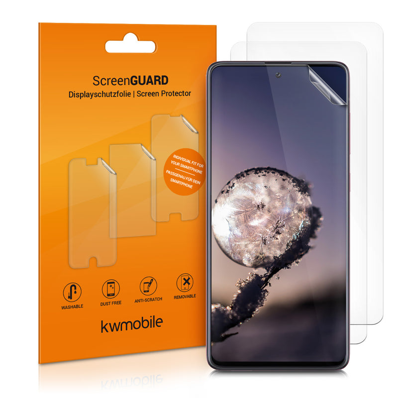 kwmobile 3x Displayschutzfolie kompatibel mit Samsung Galaxy A71 Folie - klare Schutzfolien Set in transparent Transparent  