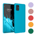 kwmobile Hülle kompatibel mit Samsung Galaxy A71 Hülle - weiches TPU Silikon Case - Cover geeignet für kabelloses Laden - Graugrün Graugrün  
