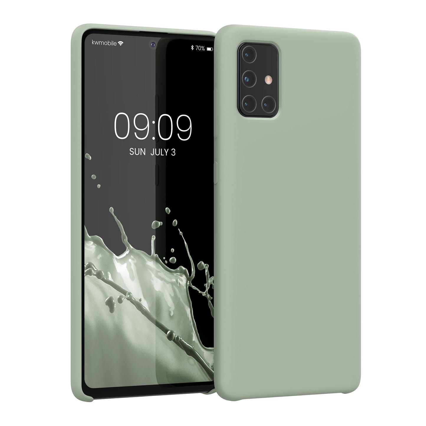 kwmobile Phone Case for Samsung Galaxy A71 - Silicone Case - Wireless Charging - Protective Cover