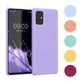 kwmobile Hülle kompatibel mit Samsung Galaxy A71 Hülle - Silikon Handy Case - Handyhülle weiche Oberfläche - kabelloses Laden - Heidelbeerblau Heidelbeerblau  