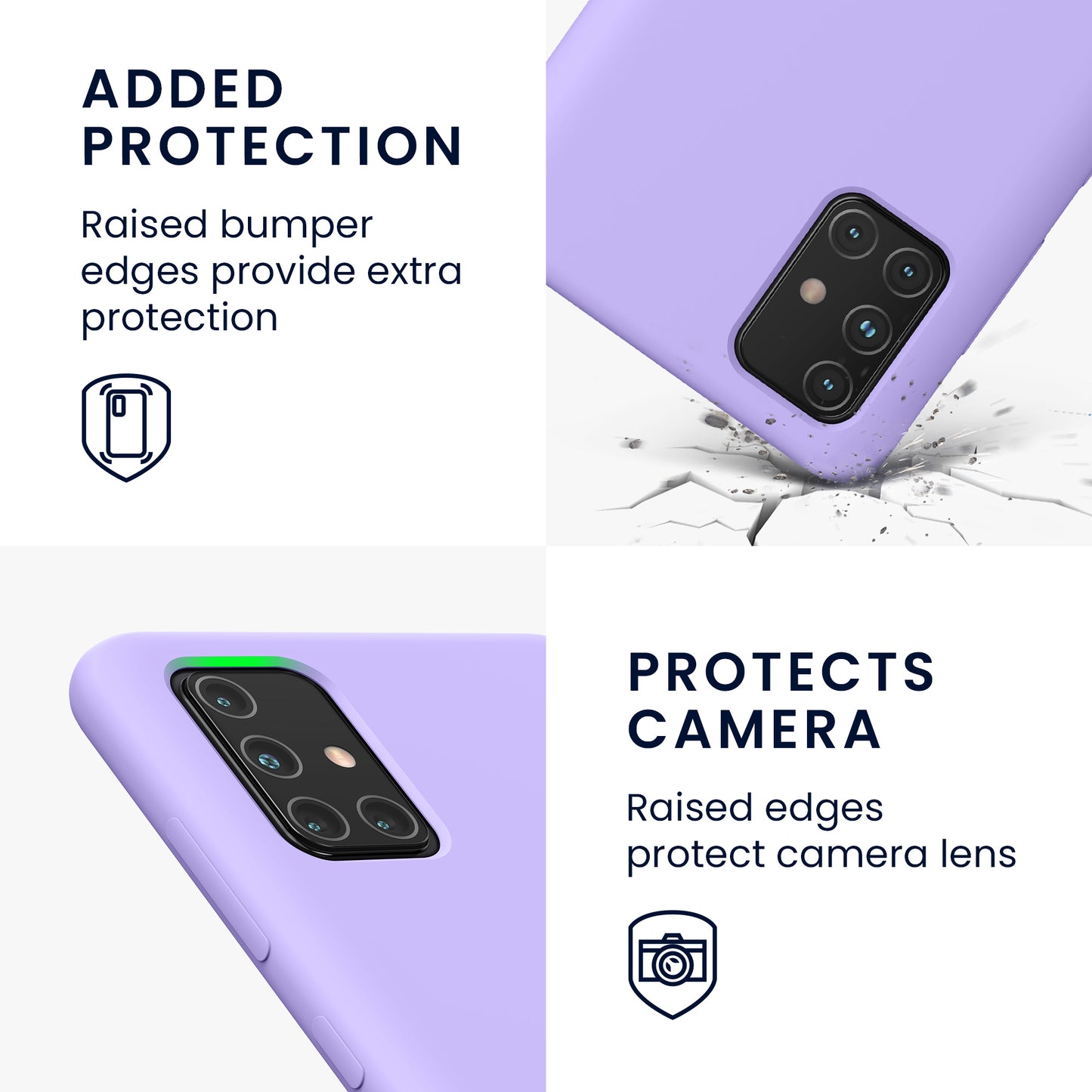kwmobile Phone Case for Samsung Galaxy A71 - Silicone Case - Wireless Charging - Protective Cover