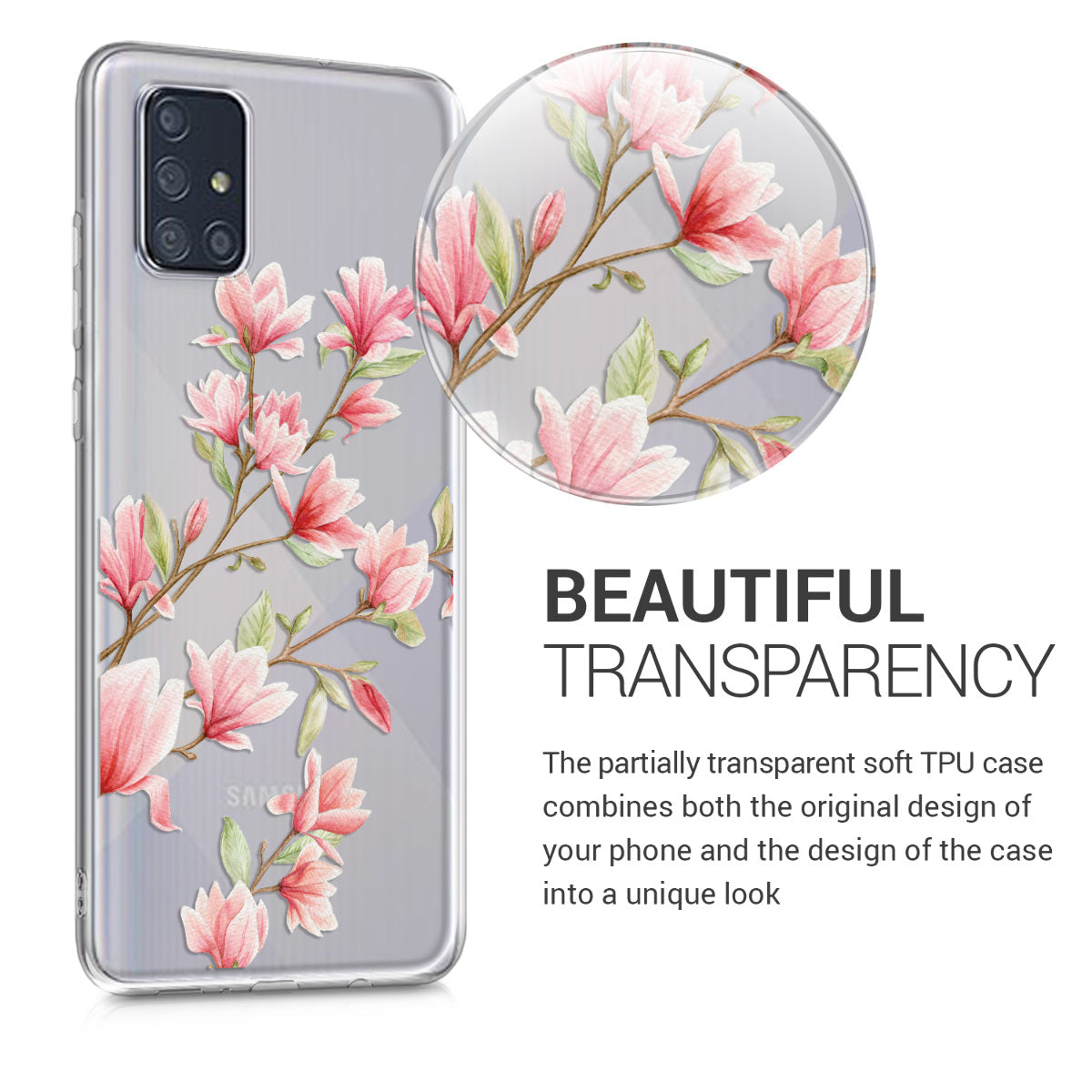 kwmobile Case Compatible with Samsung Galaxy A71 - Transparent Silicone Cover