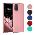 kwmobile Case kompatibel mit Samsung Galaxy A71 Hülle - Schutzhülle aus Silikon metallisch schimmernd - Handyhülle Metallic Blauviolett Metallic Blauviolett  