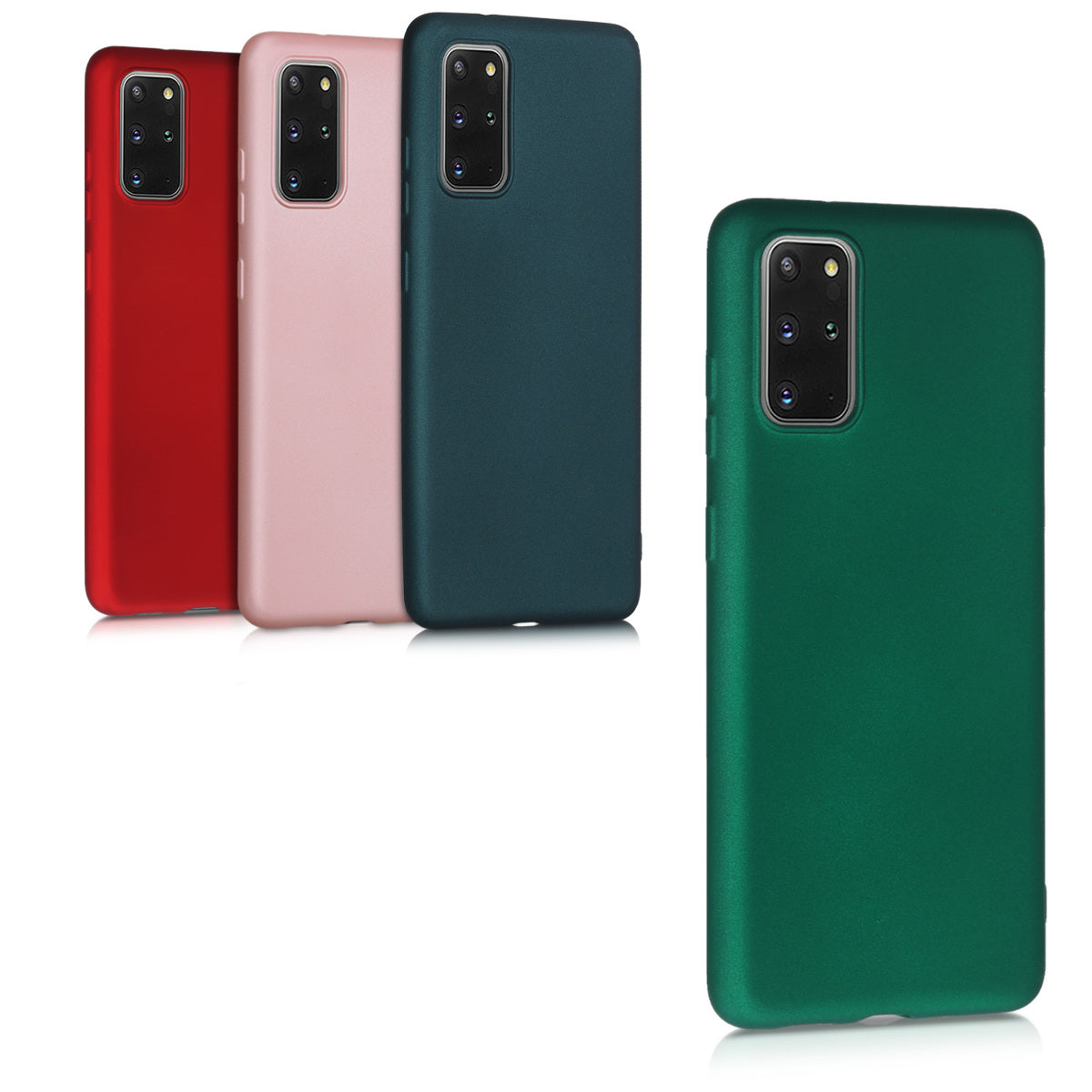 kwmobile Case kompatibel mit Samsung Galaxy S20 Plus Hülle - Schutzhülle aus Silikon metallisch schimmernd - Handyhülle Metallic Petrol Metallic Petrol  