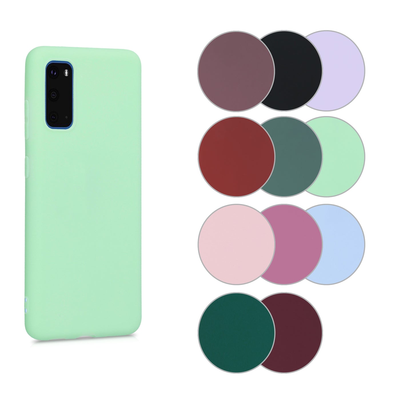 kwmobile Hülle kompatibel mit Samsung Galaxy S20 Hülle - weiches TPU Silikon Case - Cover geeignet für kabelloses Laden - Bordeaux Violett Bordeaux Violett  