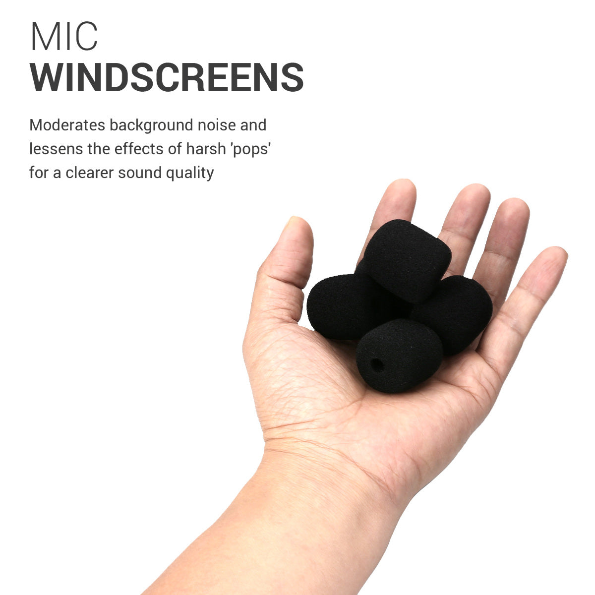 kwmobile Microphone Windscreen compatible with various microphones