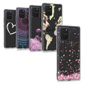 kwmobile Case kompatibel mit Samsung Galaxy S10 Lite - Hülle Silikon transparent Kirschblütenblätter Rosa Dunkelbraun Transparent Rosa  [dsg02]