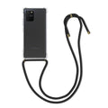kwmobile Necklace Case kompatibel mit Samsung Galaxy S10 Lite Hülle - Silikon Cover mit Handykette - Band Handyhülle Schwarz Transparent Schwarz  