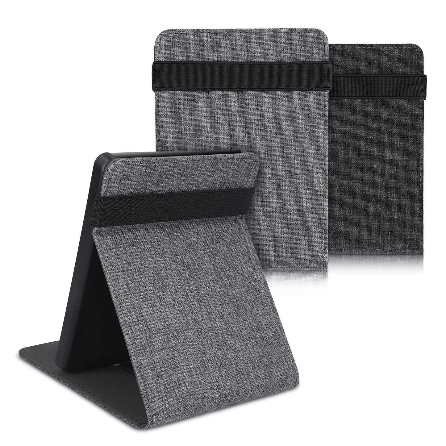kwmobile Case Compatible with Kobo Glo HD / Touch 2.0 - with Hand Strap and Stand - e-Reader Protective Case