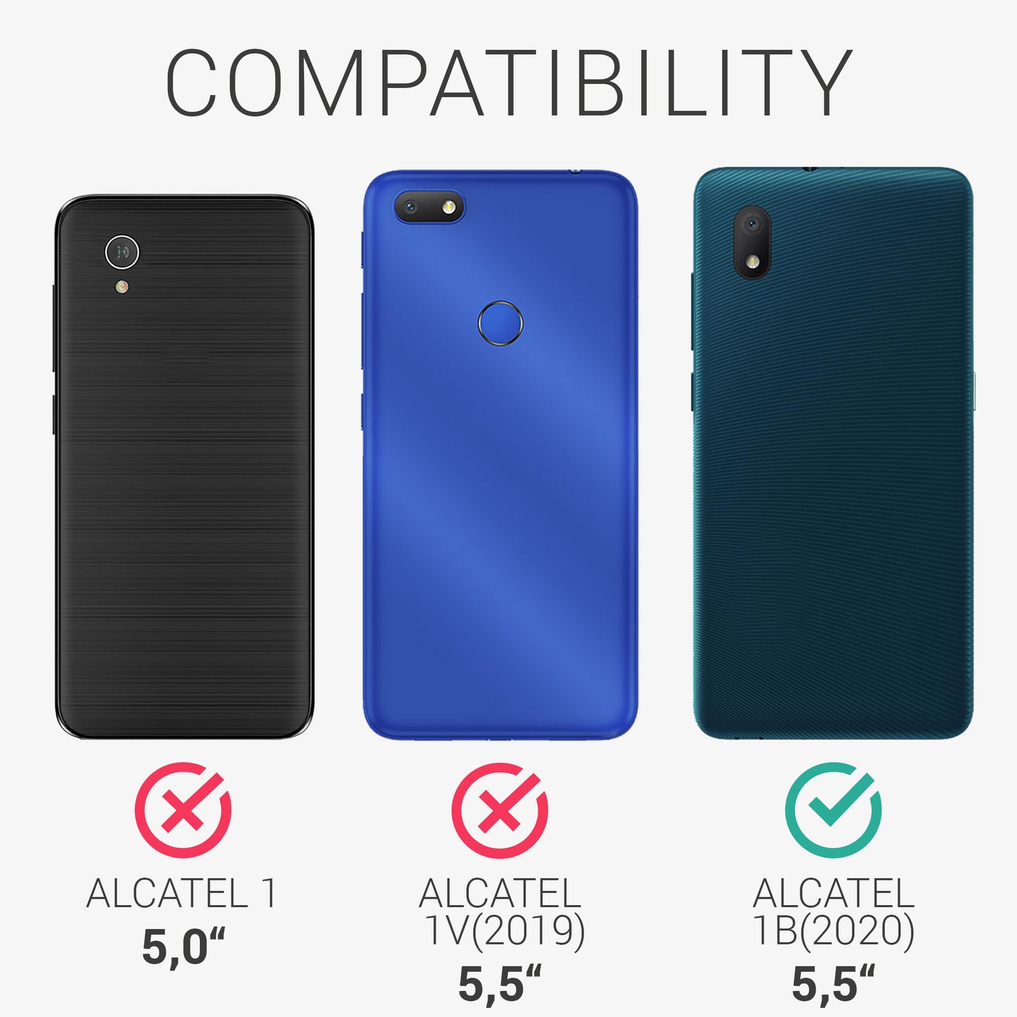 TPU Case for Alcatel 1B (2020) in Caribbean Blue