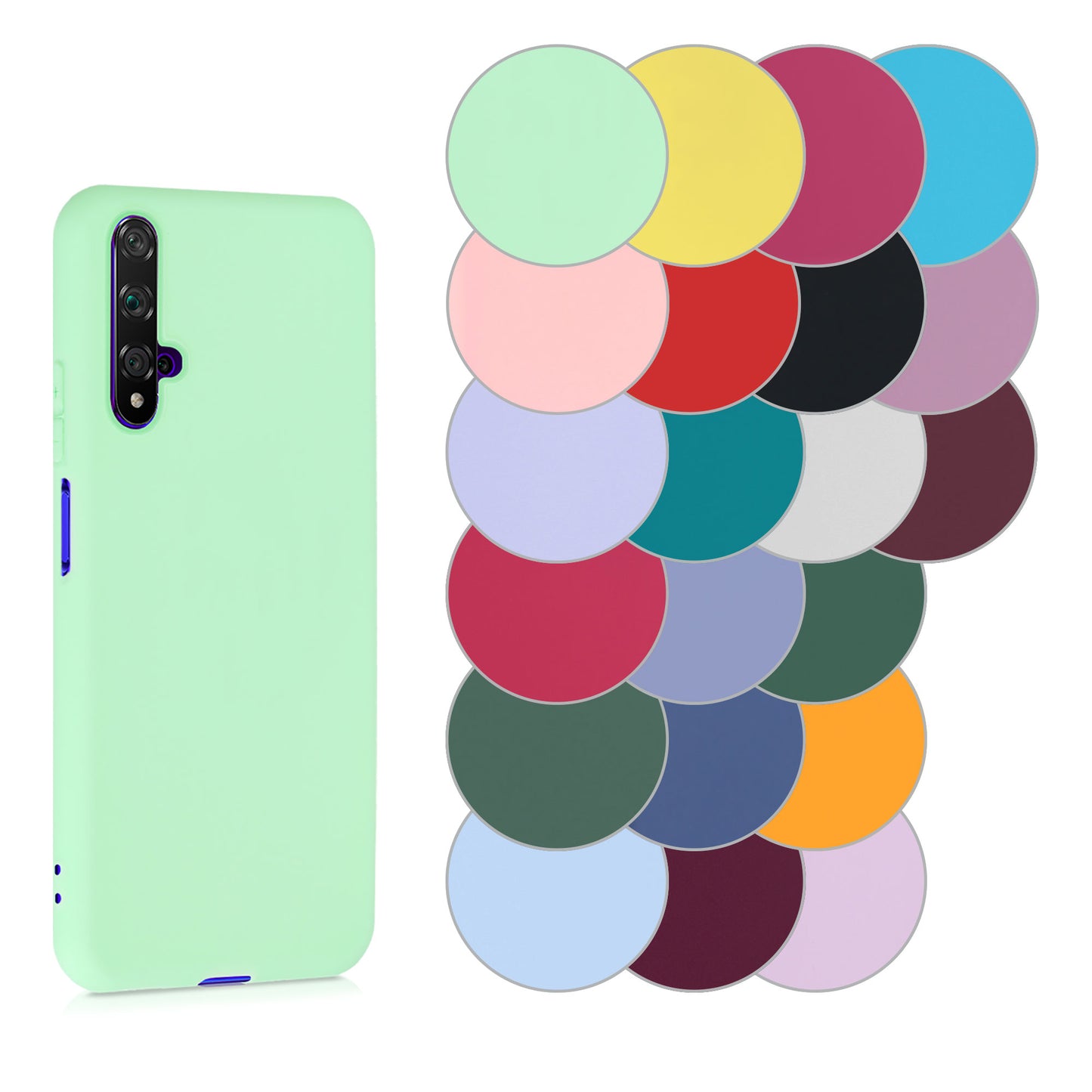 kwmobile Hülle kompatibel mit Huawei Nova 5T Hülle - weiches TPU Silikon Case - Cover geeignet für kabelloses Laden - Pastell Lavendel Pastell Lavendel  