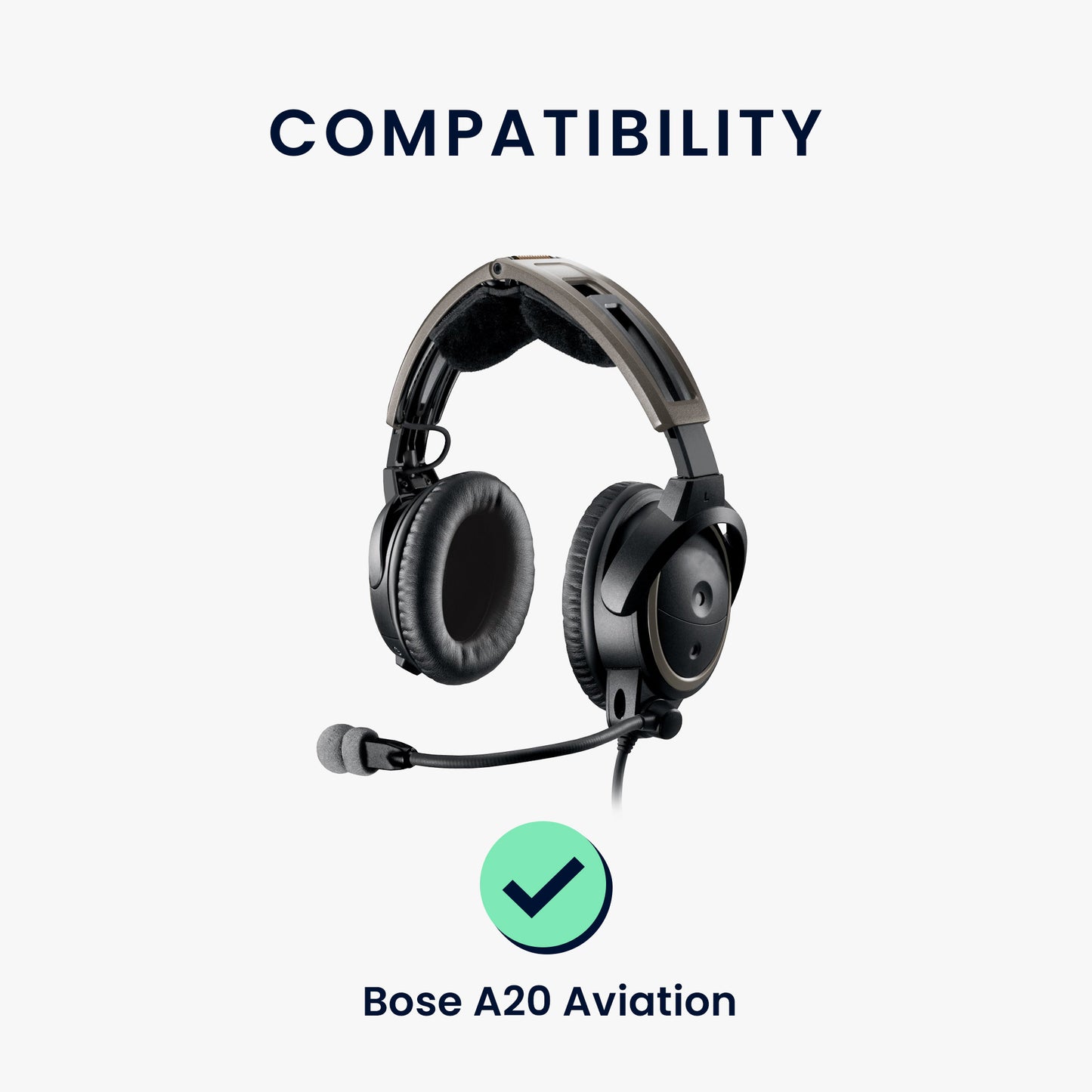 kwmobile Ear Pads for Bose A20 Aviation Headset Ear Cushions Replacement Ear Pads Headphone Spare Parts Headphone Replacement Pads Over Ear Headphones