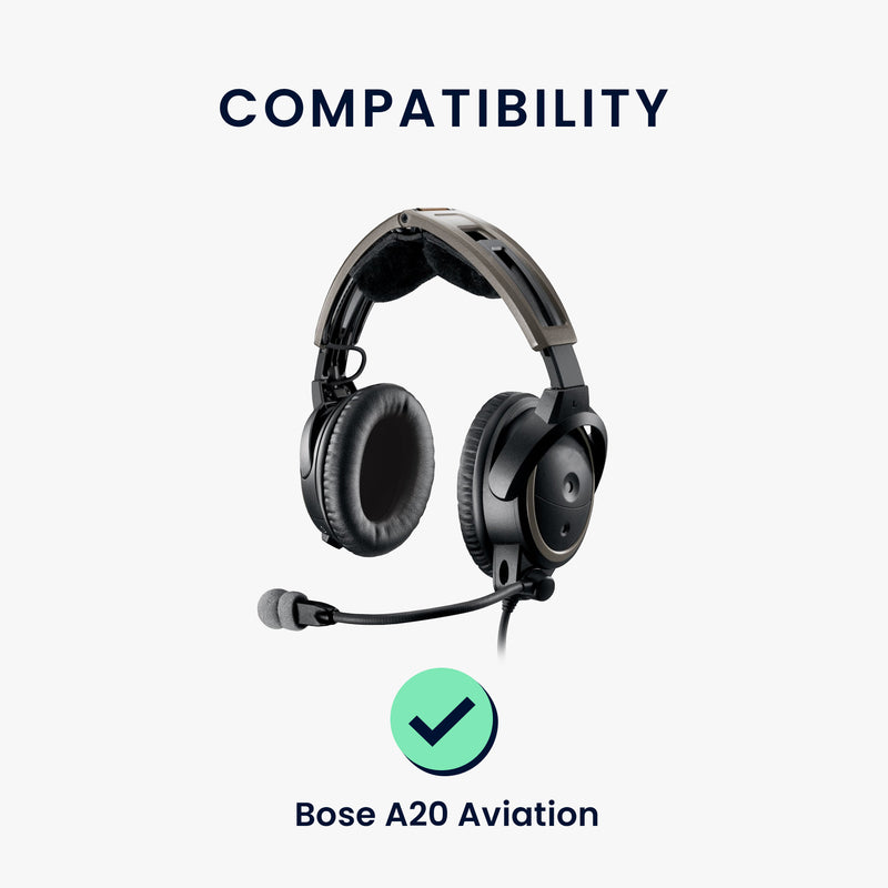 kwmobile Ear Pads for Bose A20 Aviation Headset Ear Cushions Replacement Ear Pads Headphone Spare Parts Headphone Replacement Pads Over Ear Headphones