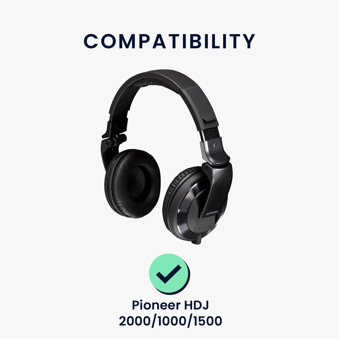 kwmobile Ear Pads for Pioneer HDJ 2000/1000/1500 Ear Cushions Replacement Headphone Parts Over-Ear Headphones