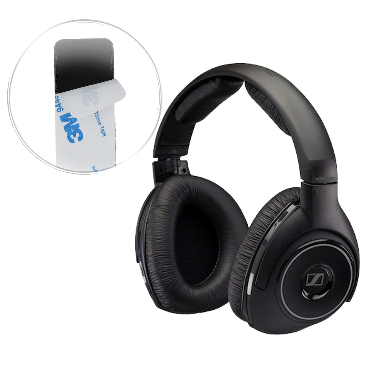 kwmobile Earpads Compatible with Sennheiser RS160 / RS170 / RS180 Headphones