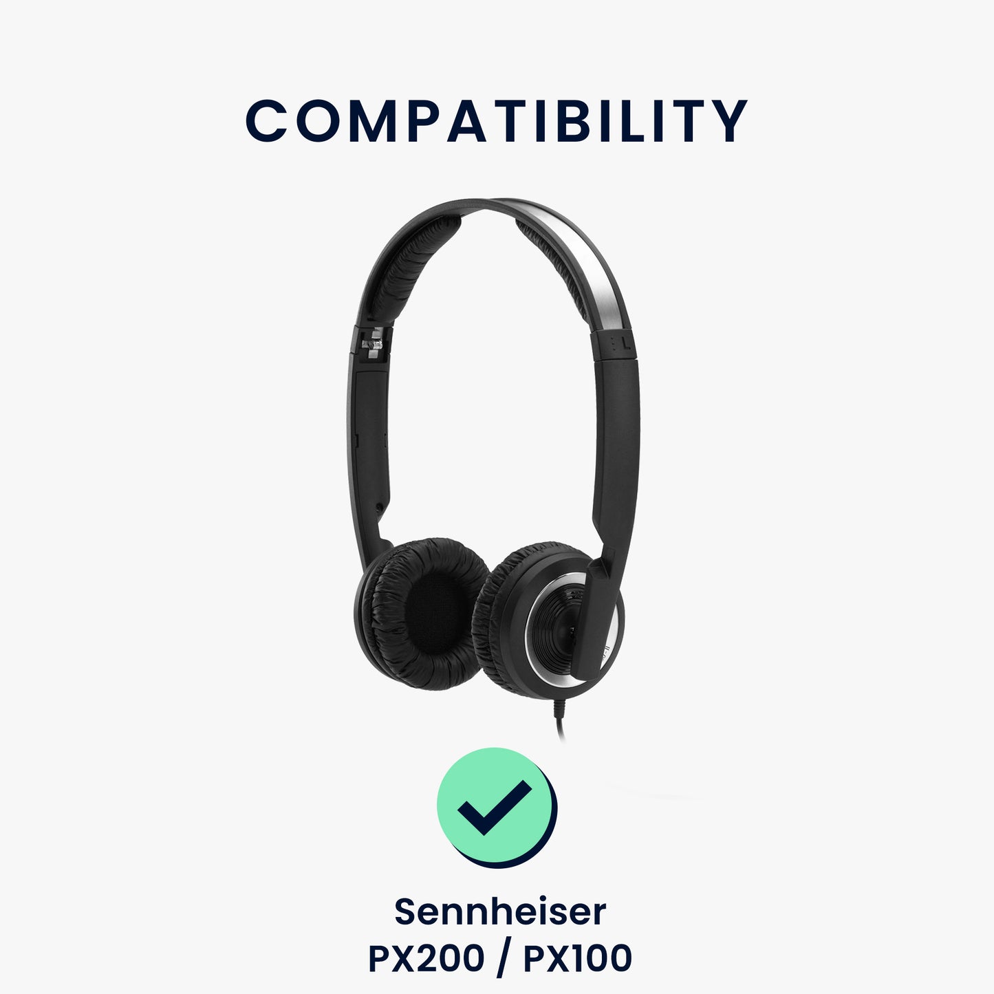 kwmobile Ear Pads for Sennheiser PX200 / PX100 Ear Cushion Replacement Parts Headphone Replacement Pads for Over Ear Headphones