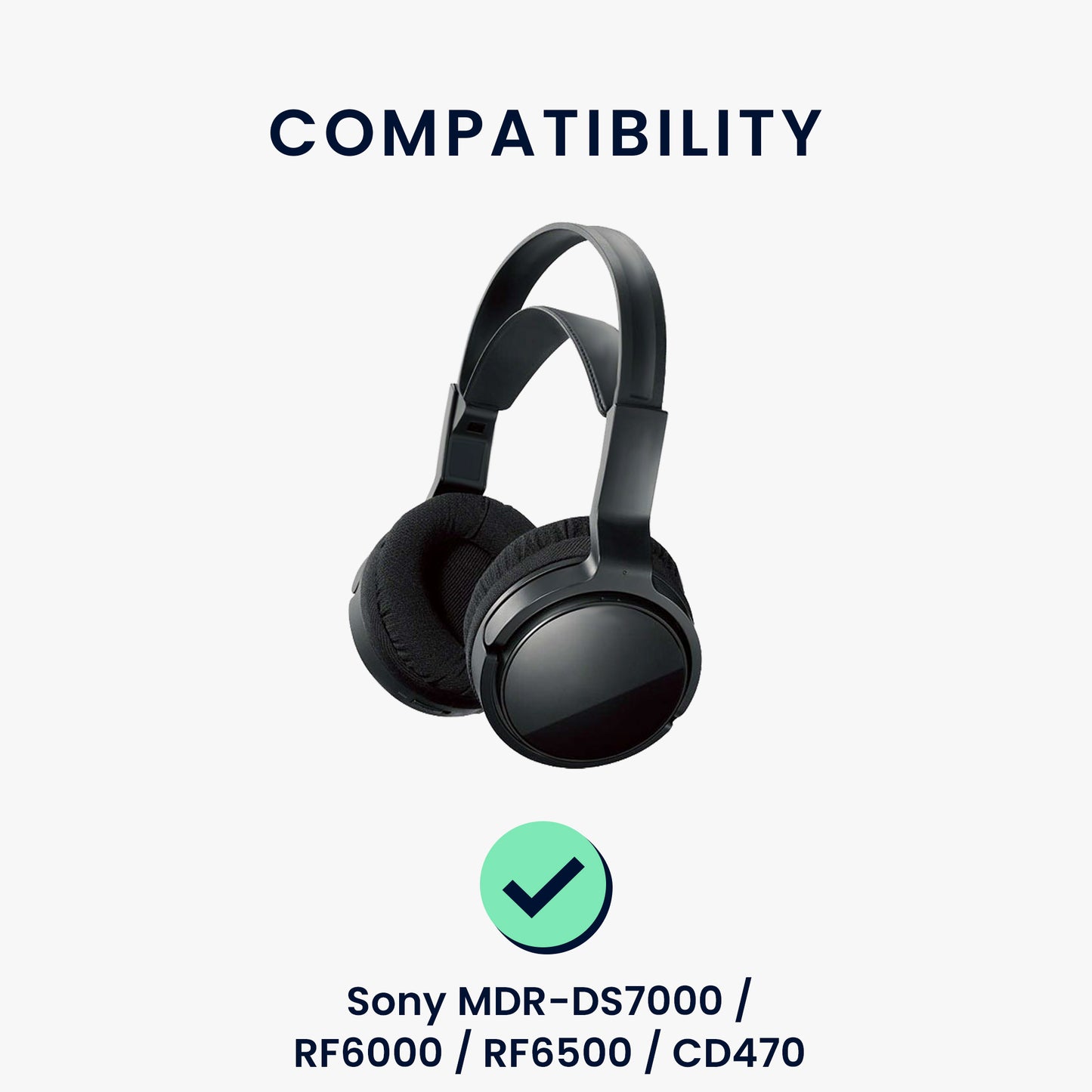 kwmobile Ear Pads for Sony MDR-DS7000 / RF6000 / RF6500 / CD470 Earpads Replacement Earpads Headphone Spare Parts Headphone Replacement Pads Over Ear Headphones