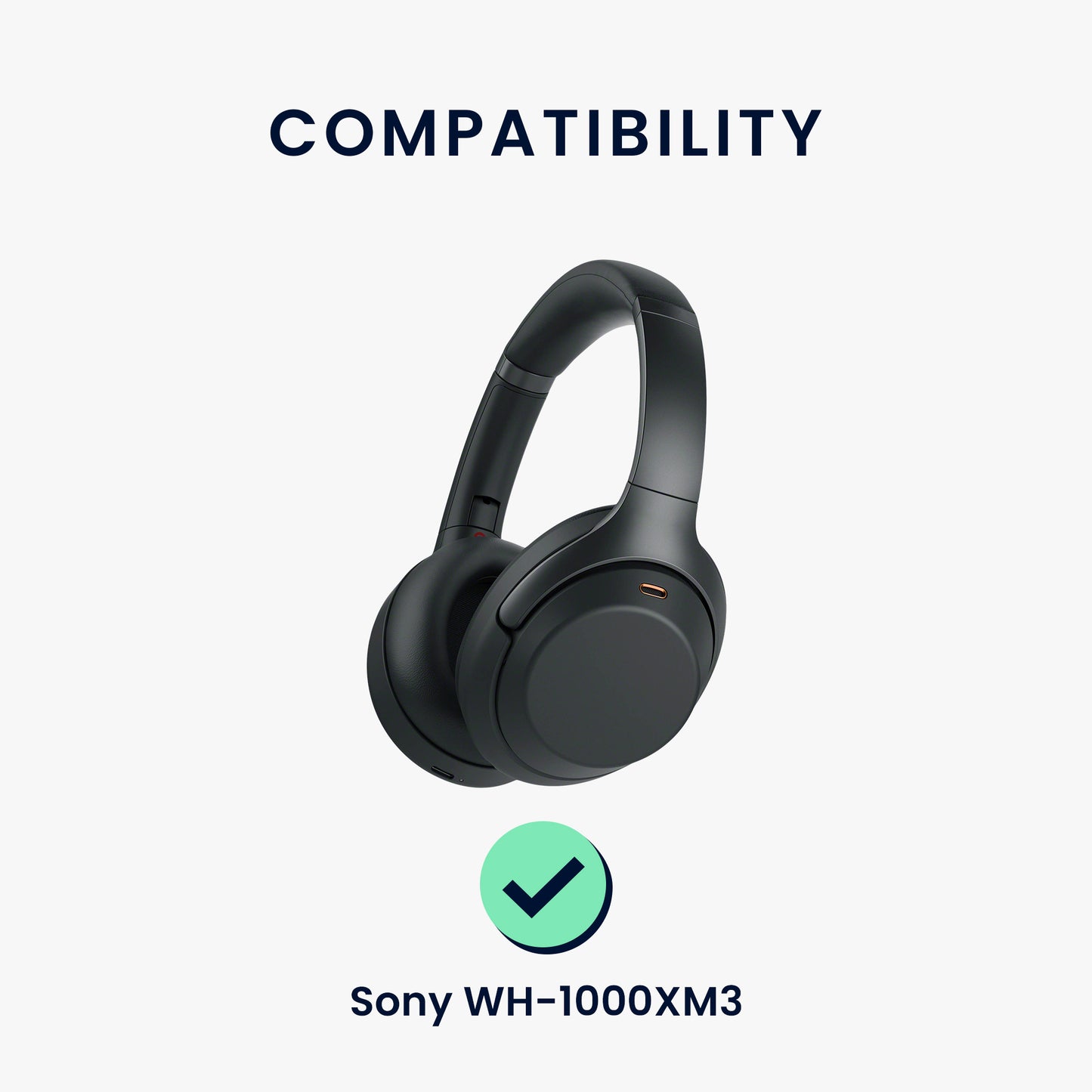 kwmobile Ear Pads for Sony WH-1000XM3 Replacement Ear Cushions Headphone Replacement Parts Headphone Replacement Earpads Over Ear Headphones