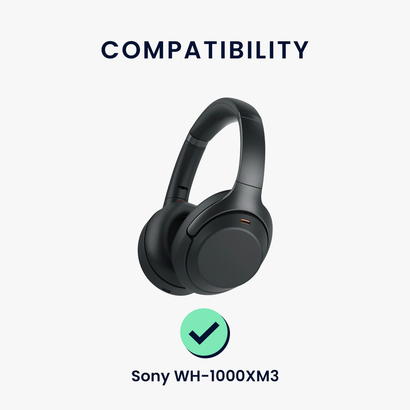 kwmobile Ear Pads for Sony WH-1000XM3 Replacement Ear Cushions Headphone Replacement Parts Headphone Replacement Earpads Over Ear Headphones