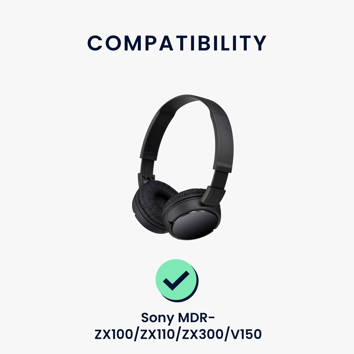 kwmobile Ear Pads for Sony MDR-ZX100/ZX110/ZX300/V150 Earpads Replacement Ear Pads Headphone Spare Parts Headphone Replacement Pads Over Ear Headphones