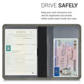 kwmobile Car Registration Holder with Card Slots Faux Leather Case Pouch for Vehicle Registration Document