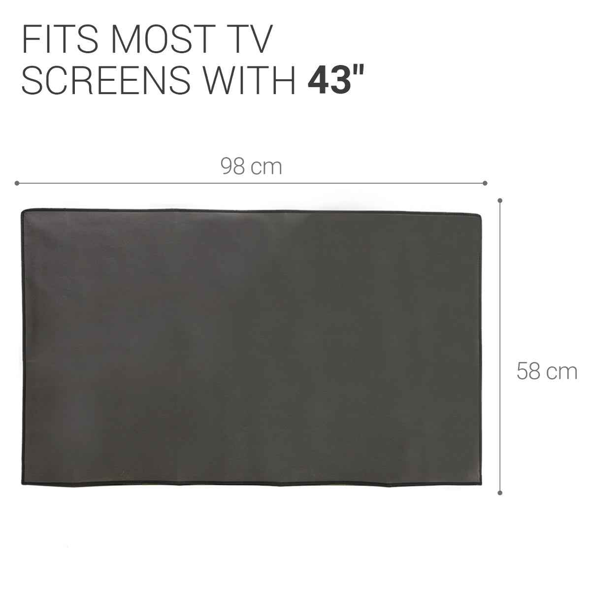 kwmobile 43" TV Cover Indoor - TV Screen Protector Cover - TV Screen Dust Cover - TV Cover