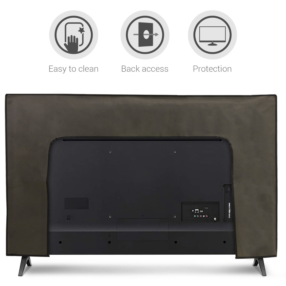 kwmobile 43" TV Cover Indoor - TV Screen Protector Cover - TV Screen Dust Cover - TV Cover