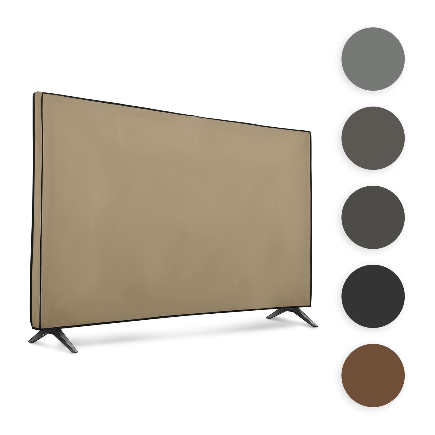 kwmobile 49-50" TV Abdeckung Indoor - Fernseher Hülle Bildschirmschutz Abdeckung - TV Bildschirm Staubschutzhülle - Fernsehabdeckung - Dunkelgrau Dunkelgrau  