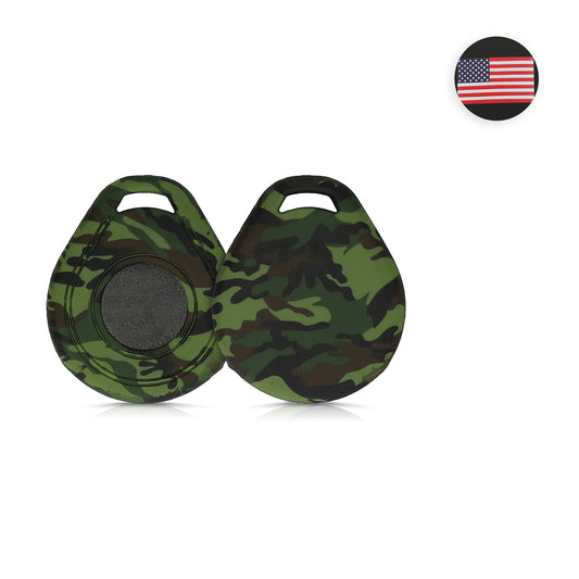 kwmobile Hülle kompatibel mit Harley Davidson Motorradschlüssel - Motorroller Schlüssel Schutzhülle Camouflage Schwarz Hellgrün Dunkelgrün Schwarz  [dsg01]
