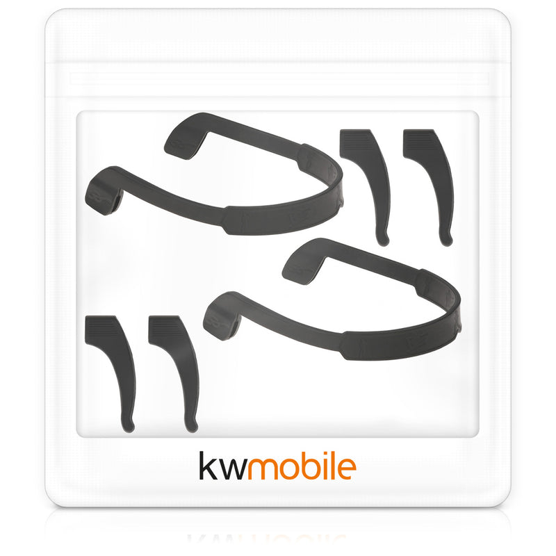 kwmobile Non-Slip Holders and Eyeglass Strap for Temple Tips Set