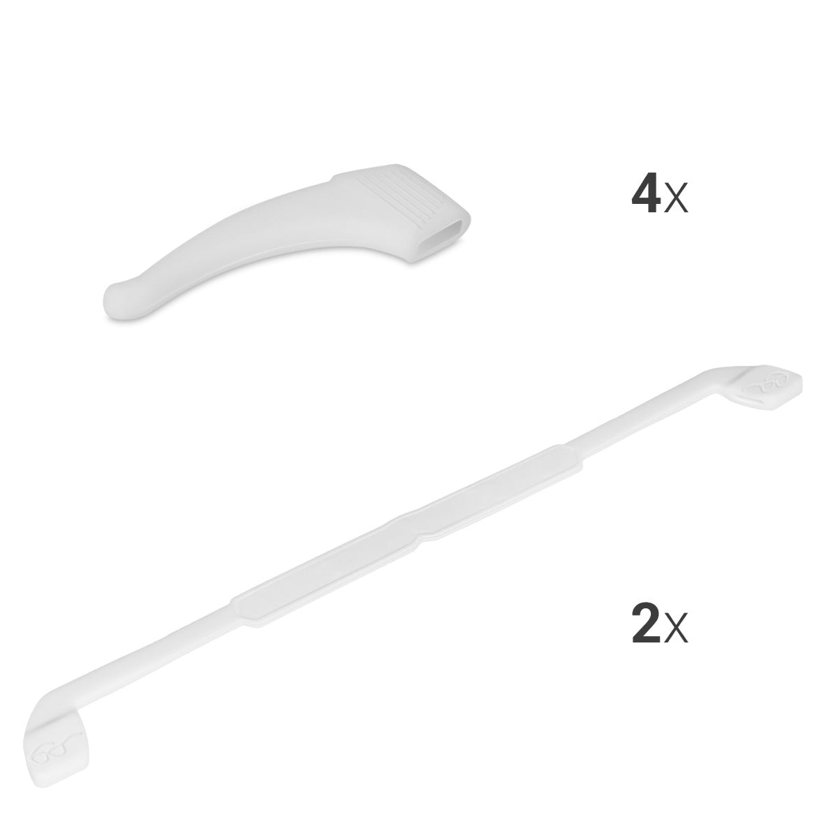 kwmobile Non-Slip Holders and Eyeglass Strap for Temple Tips Set