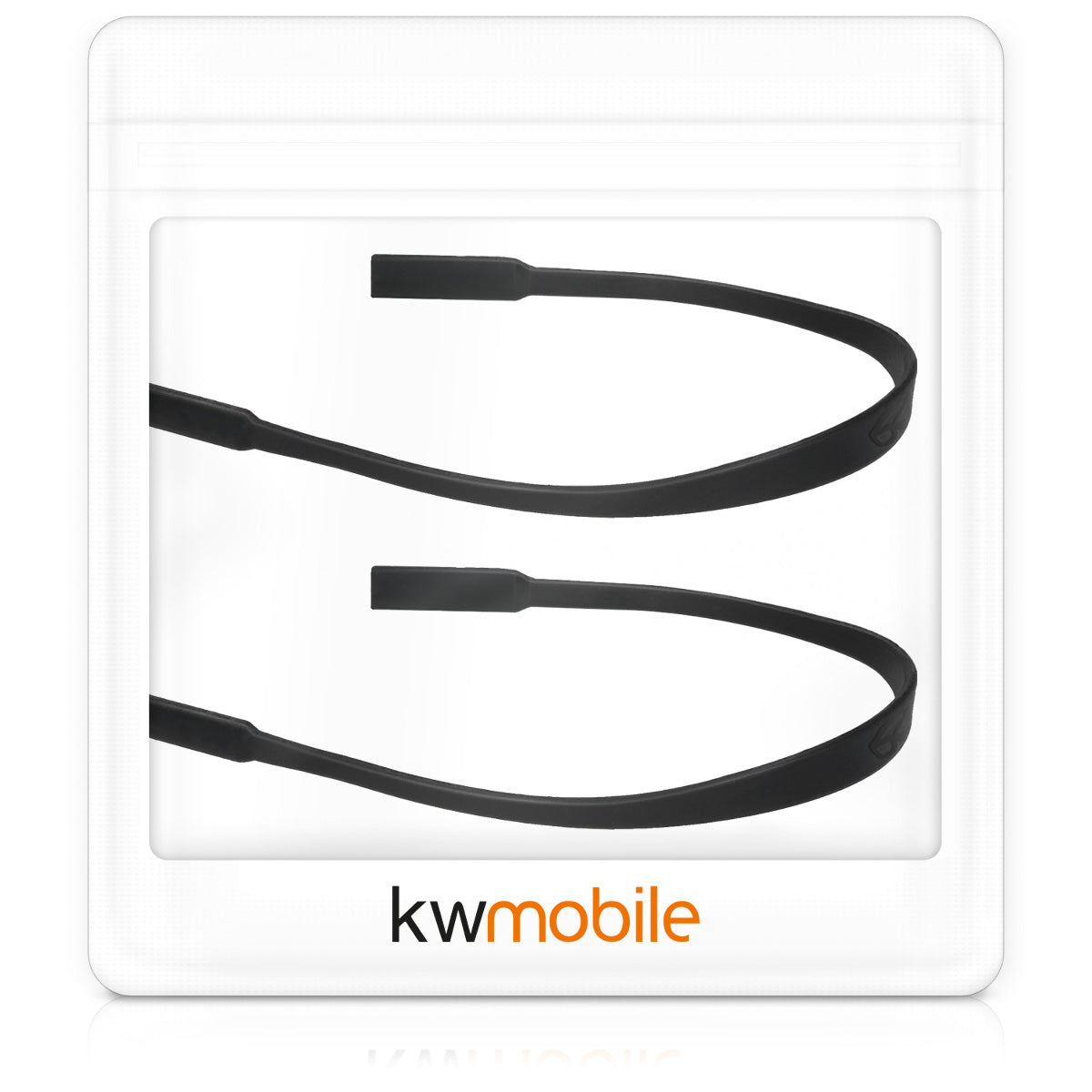 kwmobile Anti-Slip Glasses Strap Set for Temple Tips - 2x Sports Band for Glasses - Length: 17 cm