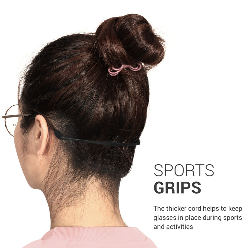 kwmobile Anti-Slip Glasses Strap Set for Temple Tips - 2x Sports Band for Glasses - Length: 17 cm