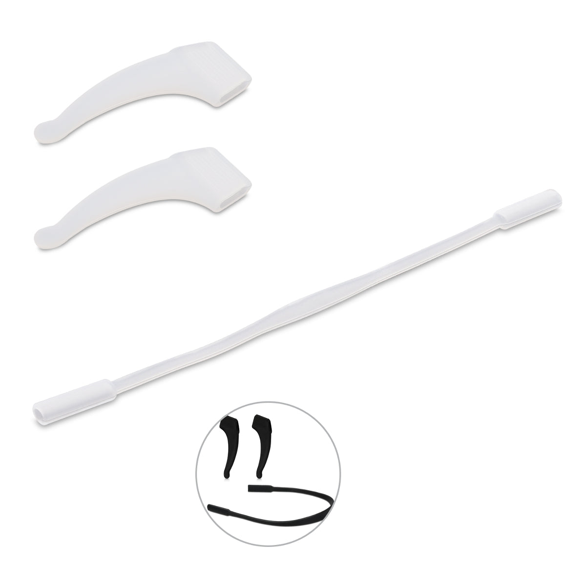 kwmobile Non-Slip Holders and Eyeglass Strap for Temple Tips Set