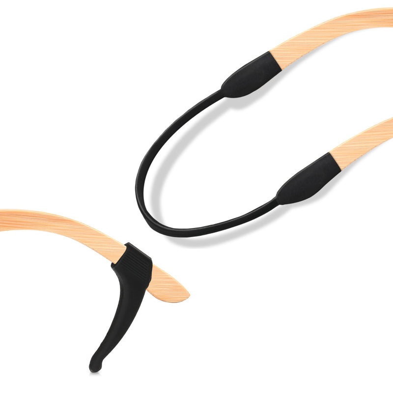 kwmobile Non-Slip Holders and Eyeglass Strap for Temple Tips Set