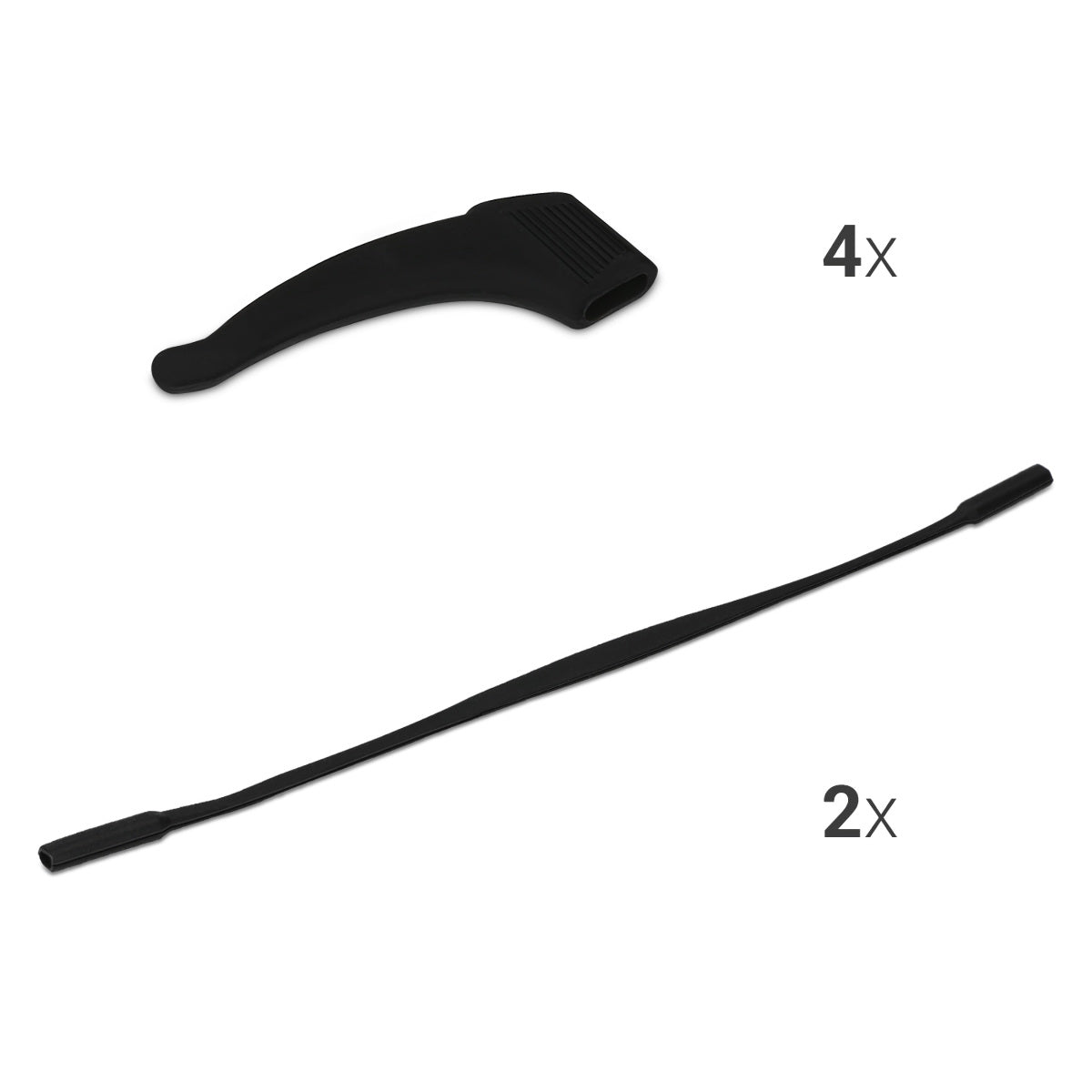 kwmobile Non-Slip Holders and Eyeglass Strap for Temple Tips Set