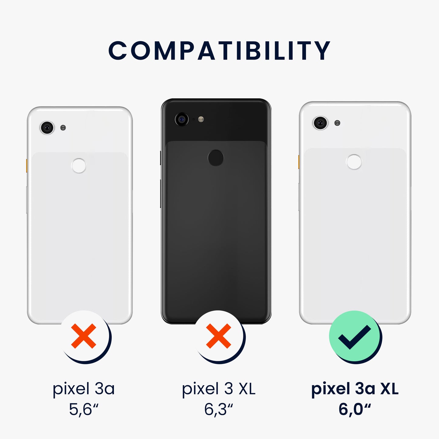 kwmobile Phone Case for Google Pixel 3a XL Protective Cover