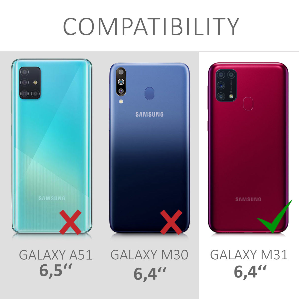kwmobile Case Compatible with Samsung Galaxy M31 - Silicone transparent