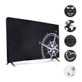 kwmobile 55" TV Abdeckung Indoor - Fernseher Hülle Bildschirmschutz Abdeckung - TV Bildschirm Staubschutzhülle - Fernsehabdeckung - Weiß Schwarz Weiß  [dsg08]