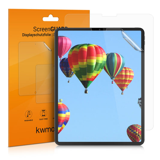 kwmobile 2x Tablet Schutzfolie kompatibel mit Apple iPad Pro 12,9" (2020) Folie - Full Screen Protector - Tablet Displayfolie entspiegelt Transparent  