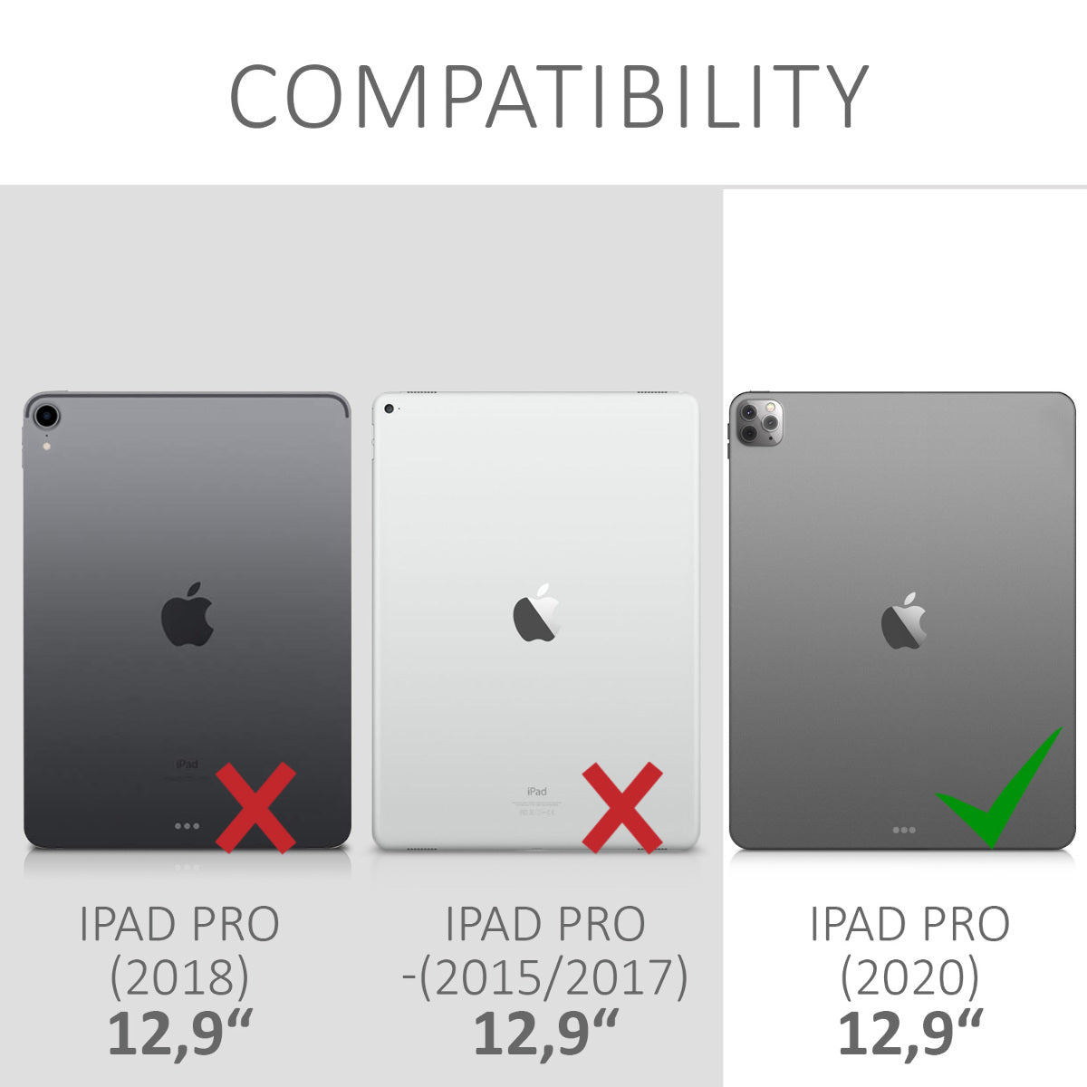 2x screen protector compatible with Apple iPad Pro 12.9" (2020)