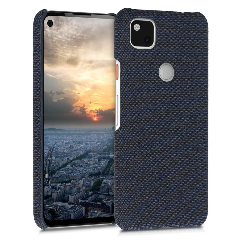 kwmobile Case Compatible with Google Pixel 4a - Cover - Fabric Cover Phone Case - Back Cover